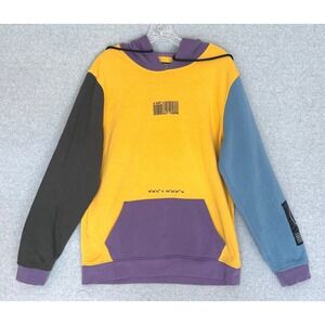 Brooklyn Cloth Hoodie Mens Large Colorblock Go Outside Graphic Yellow Purple
